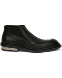 Jil Sander - Leren Laarzen Met Metalen Detail - Lyst