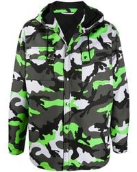 Valentino Garavani - Camouflage Print Hooded Jacket - Lyst