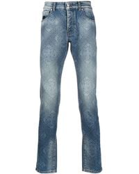 John Richmond - Slim-Fit-Jeans mit Monogramm - Lyst