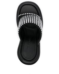 Sacai X A.p.c. Jules Leather Sandals in Black | Lyst Australia