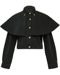 Ulla Johnson - The Agata Denim Jack Met Cape - Lyst