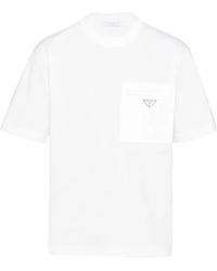 Prada - Re-Nylon And Jersey T-Shirt - Lyst