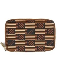 Moreau - Monogram-Print Zip-Around Wallet - Lyst