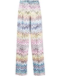 Missoni - Pantalones anchos con motivo en zigzag - Lyst