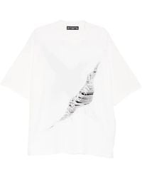 MASTERMIND WORLD - Distressed Ribbed T-Shirt - Lyst