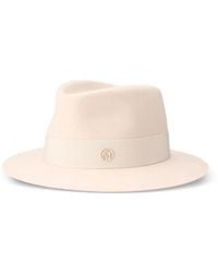 Maison Michel - André Logo-Plaque Fedora Hat - Lyst
