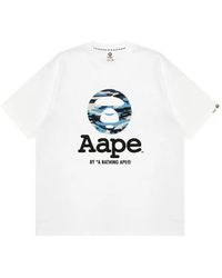 Aape By A Bathing Ape - Aapeunvs Moonface Logo-Print T-Shirt - Lyst