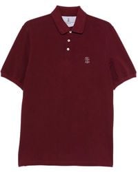 Brunello Cucinelli - Logo Baumwoll -Polo -Hemd - Lyst