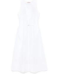 Twinset - Midi-Jurk Met Logoplakkaat - Lyst
