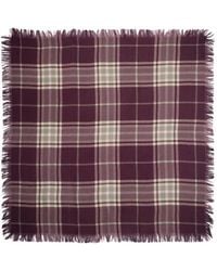 Bompard - Swann Tartan Fringed Square Scarf - Lyst