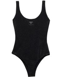 Prada - Jersey One-Piece Swimsuit With Rhinestones - Lyst