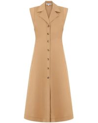 Veronica Beard - Sleeveless Button-Down Midi Dress - Lyst