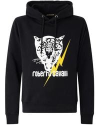 Roberto Cavalli - Sudadera Con Capucha Y Estampado Gráfico - Lyst