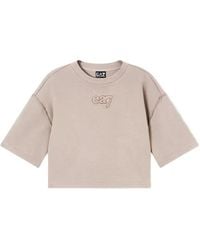 EA7 - Logo-Patch T-Shirt - Lyst