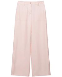 Shanghai Tang - Flared Silk Trousers - Lyst