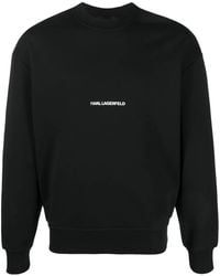 Karl Lagerfeld - Logo-Print Crew Neck Sweatshirt - Lyst