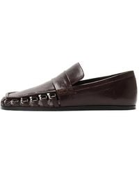 Jil Sander Nikky Square-Toe Loafers in Black | Lyst