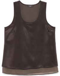 Peserico - Top sin mangas satinado - Lyst