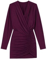 Amazuìn - Robe Courte Drapée À Fronces - Lyst