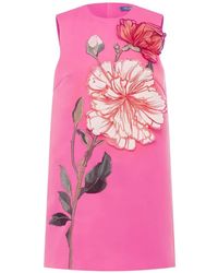 LEO LIN - Yvonne Floral-Appliqué Mini Dress - Lyst