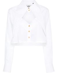 Vivienne Westwood - Cut-Off Heart Cropped-Hemd - Lyst