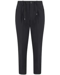 Herno - Drawstring Pleated Trousers - Lyst