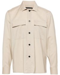 Low Brand - Patch-Pocket Virgin-Wool Shirt - Lyst