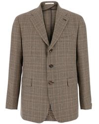 Tagliatore - New York Check-Pattern Notched-Lapels Blazer - Lyst