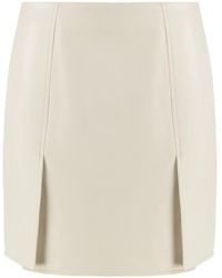 Tod's - Leather Mini Skirt - Lyst
