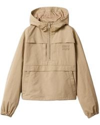 Miu Miu - Oversized Jack Met Halve Rits - Lyst