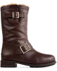 Jimmy Choo - Biker Mid Shearling Boots - Lyst