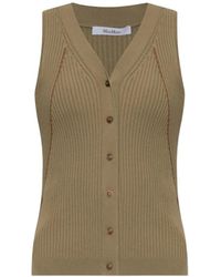 Max Mara - Fiorire Ribbed-Knit Vest - Lyst
