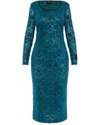 Versace Jeans Couture - Lace Dress With Long Sleeves - Lyst