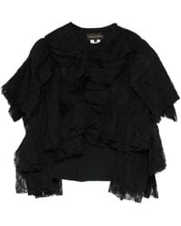 Comme des Garçons - Ruffled Lace-Panel Jacket - Lyst