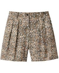 Lafayette 148 New York - Animal-Print Pleated Shorts - Lyst