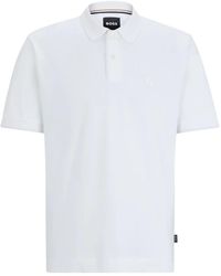 BOSS - Polo Con Ricamo Monogramma - Lyst