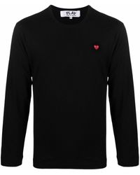 COMME DES GARÇONS PLAY - Long Sleeve Red Heart T-shirt - Lyst