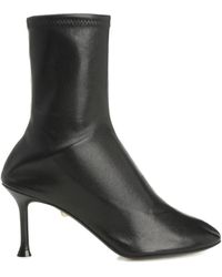 ALEVI - 79Mm Sock-Fit Leather Ankle Boots - Lyst
