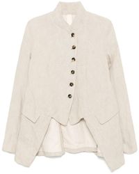 Forme D'expression - Distressed Off-centre Blazer - Lyst