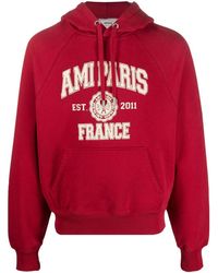 Ami Paris - Hoodie mit Logo-Print - Lyst