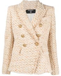 Balmain - Blazer de tweed - Lyst
