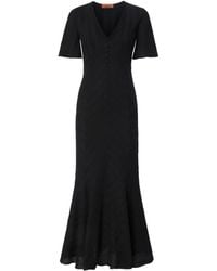 Missoni - V-Neck Midi Dress - Lyst