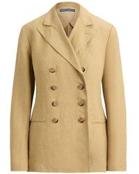 Polo Ralph Lauren - Double-Breasted Linen Blazer - Lyst