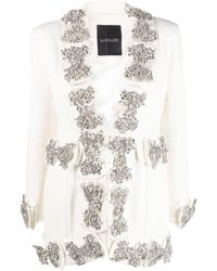 Loulou - Marie Crystal-embellished Bow Blazer - Lyst