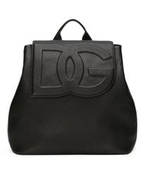 Dolce & Gabbana - Leren Rugzak Met Logo-Reliëf - Lyst