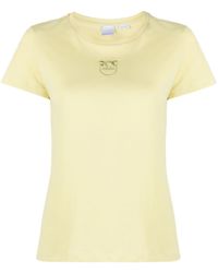 Pinko - T-shirt en coton à oiseaux brodés - Lyst