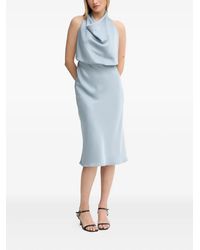 Sandro Ferrone - Vestido midi con cuello desbocado - Lyst