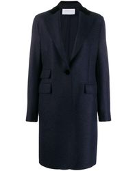 Harris Wharf London Manteau à design ouvert - Bleu