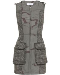 Marine Serre - Mini-jurk Met Camouflageprint - Lyst