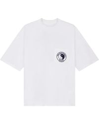 Fursac - Flocked-Motif T-Shirt - Lyst
